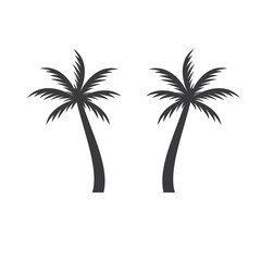 Palm logo template design vector. beach , sea