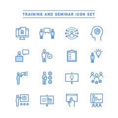 TRAINING AND SEMINAR ICON SET