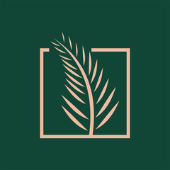 Palm logo template design vector. beach , sea