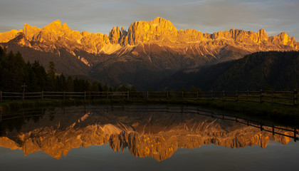 Rosengarten in den Dolomiten, Südtirol, Italien