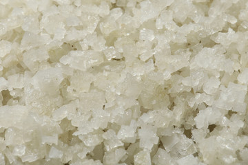 Photography of sea salt crystals pattern for food background
