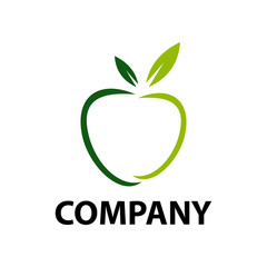 apple logo template icon, illustration design template