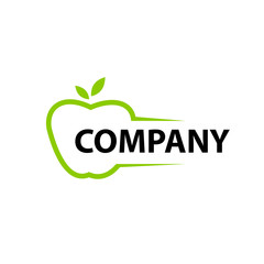 apple logo template icon, illustration design template