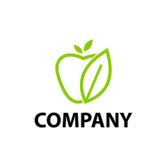apple logo template icon, illustration design template