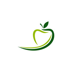 apple logo template icon, illustration design template