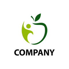 apple logo template icon, illustration design template