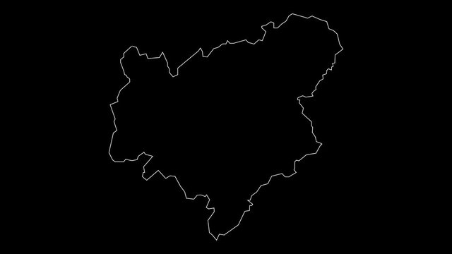 Scottish Borders Scotland region map outline animation