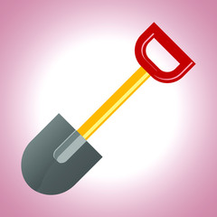 shovel icons design, single shovel isolated for background, icons vector.