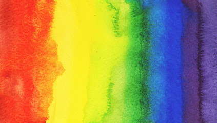 Abstract rainbow watercolor hand painted texture