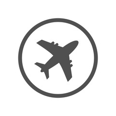 Airplane icon vector illustration design Logo