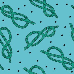 Seamless vector pattern-abstract background. The rope is tied in a knot. - 314255424