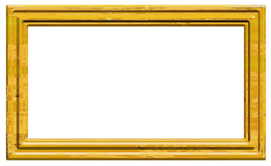 golden frame isolated on white background