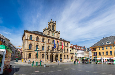 Fototapeta na wymiar Marktplatz and Rathaus of Weimar