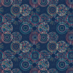 Cute hand drawn doodle circles seamless pattern, abstract and modern background, great for textiles, banners, wallpapers, wrapping - vector design