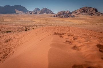 Rocks in Wadi Rum desert, Jordan, Middle East