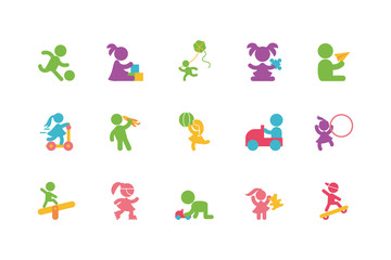 Isolated set of boys and girls avatars vector design
