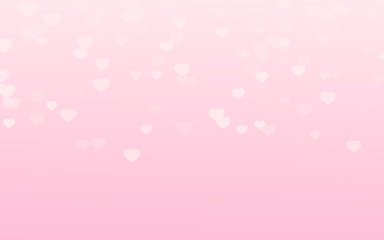 Valentine day pink hearts on pink background.