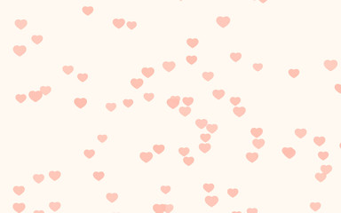 Valentine day pink hearts on pink rose background.