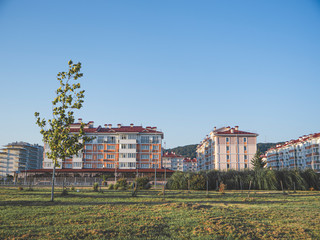 Obraz premium Buildings in resort of Adler city, Russia