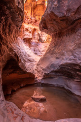 Khazali siq at Wadi Rum desert in Jordan