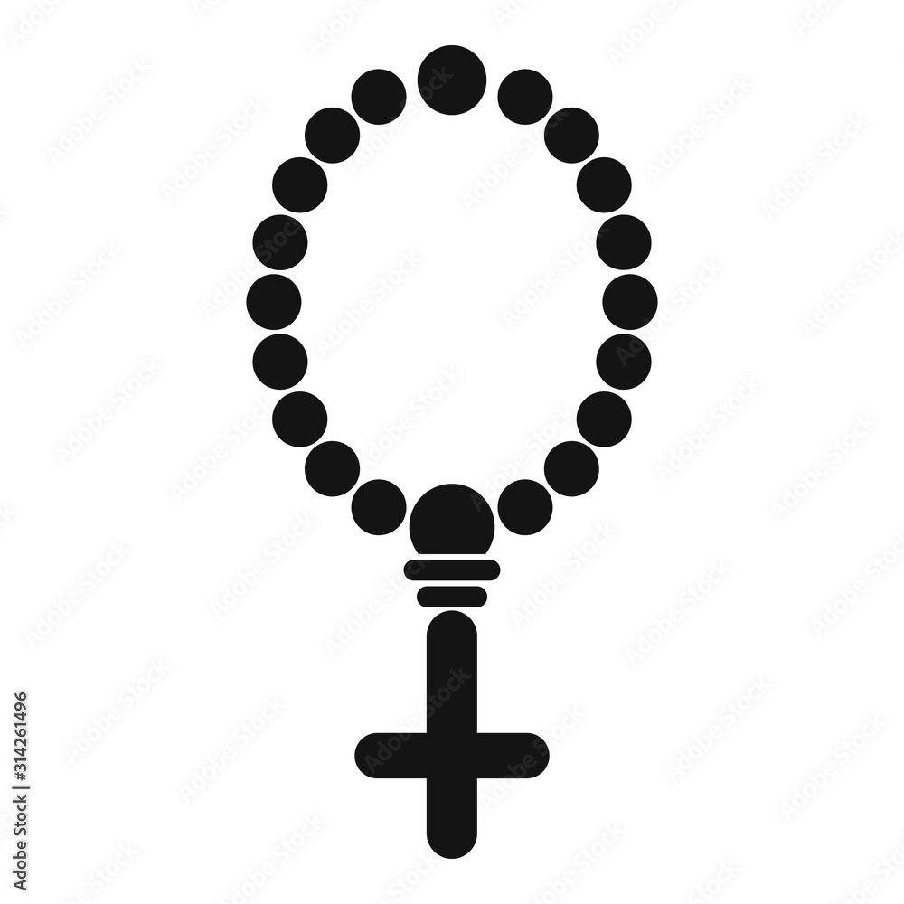 Poster christian beads icon. simple illustration of christian beads vector icon for web design isolated on 