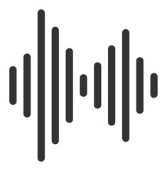 Audio signal vector icon. Flat Audio signal pictogram is isolated on a white background.