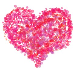 Pink red bokeh heart design shape texture background illustration