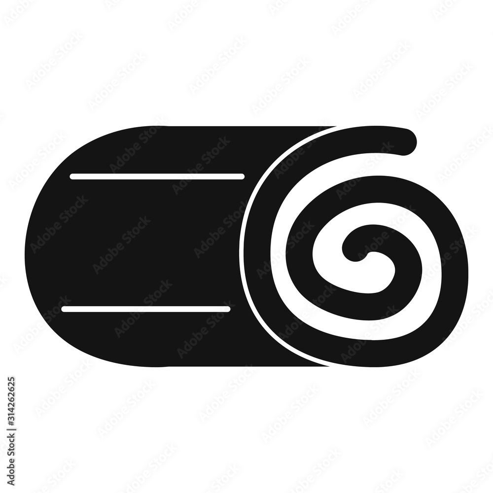 Aufkleber roll blanket icon. simple illustration of roll blanket vector icon for web design isolated on white 