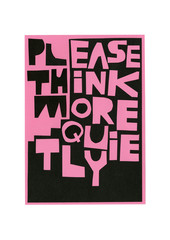 funny sign on pink black background