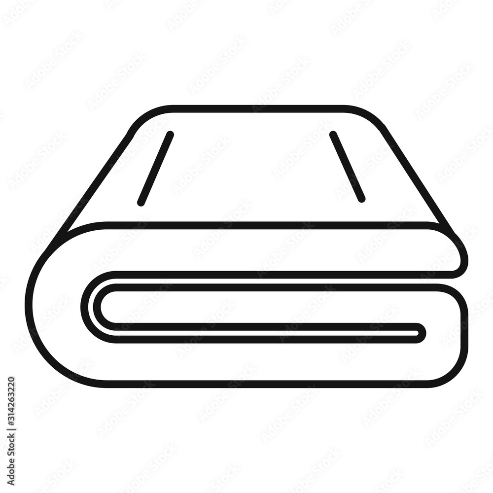 Poster wrap blanket icon. outline wrap blanket vector icon for web design isolated on white background