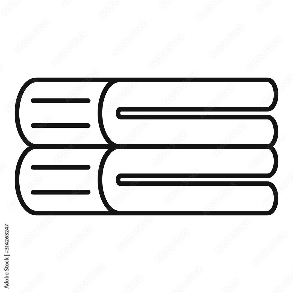 Poster linen blanket icon. outline linen blanket vector icon for web design isolated on white background
