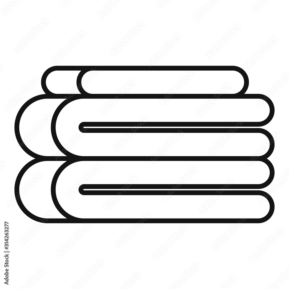 Aufkleber stack soft blanket icon. outline stack soft blanket vector icon for web design isolated on white bac