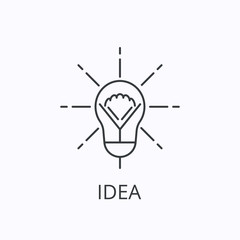 Idea thin line icon. Vector outline illustration