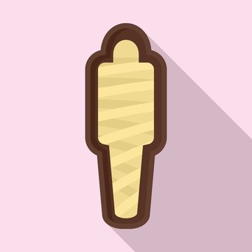 Sarcophagus icon. Flat illustration of sarcophagus vector icon for web design