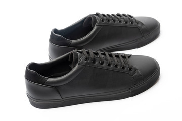 black shoes isolated on white background