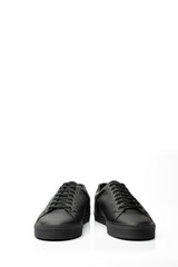 black shoes isolated on white background