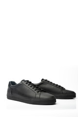 black shoes isolated on white background