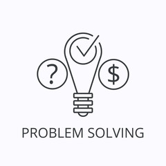 Problem solving thin line icon. Vector outline illustration
