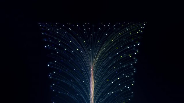 Big data cloud binary database concept telecommunication and global internet of things IOT AI network technology 3d rendering
