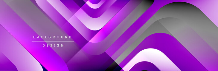 Round squares shapes composition geometric abstract background. Vector Illustration