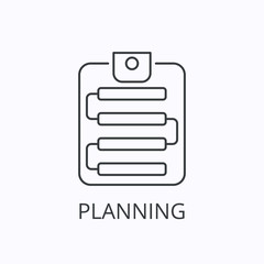 Marketing planning thin line icon. Vector outline illustration