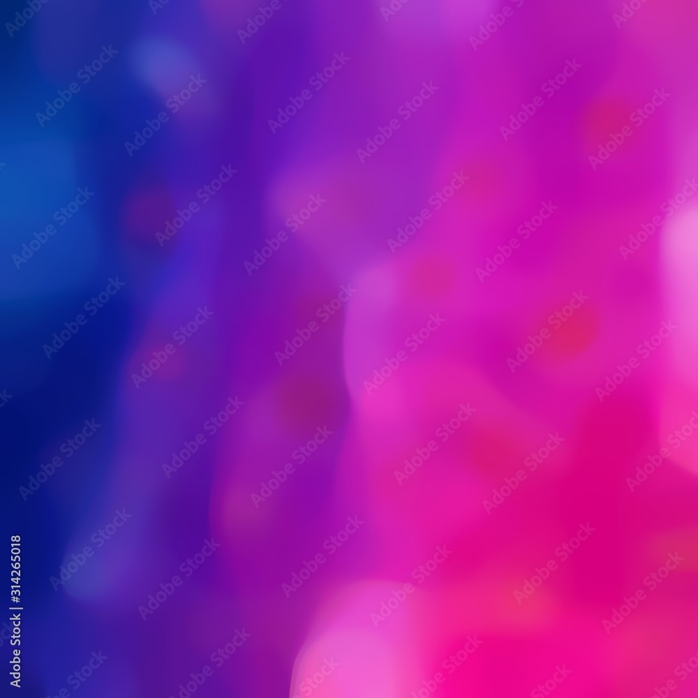 Fototapete blurred bokeh iridescent square format background graphic with medium violet red, midnight blue and 