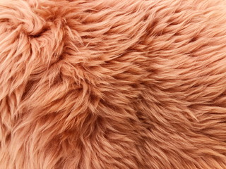 Brown long hair fur for background or texture