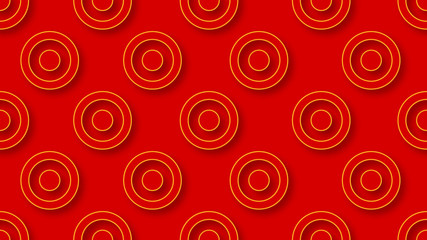 Red background with seamless circle line design. Vector illustration. eps 10