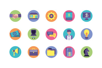 Isolated business icon set vector design