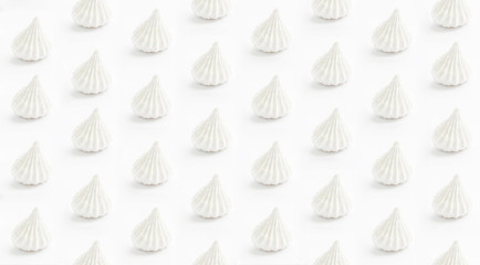 White meringue pattern on white background - 314266879
