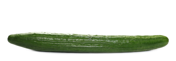Whole cucumber isolated on white background