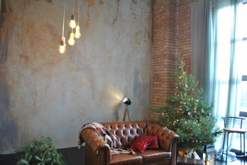 sofa and chair in cafe