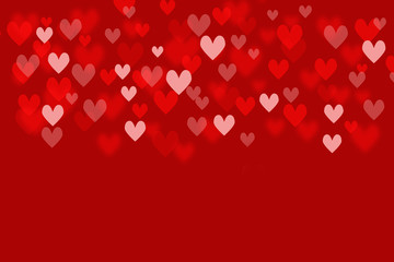 Illustration of a Valentine's Day Card.Heart white in the red background