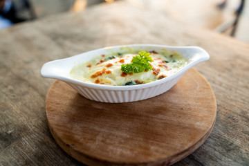 Baked Cheese Spinach